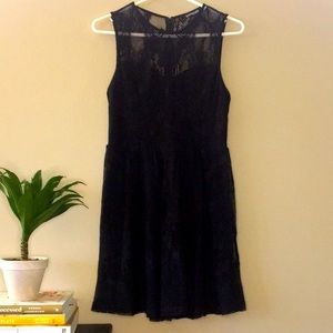 Express Black Lace Cocktail Dress